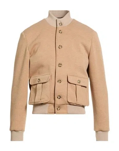 Exte Man Jacket Sand Size 42 Polyester, Viscose, Elastane In Brown