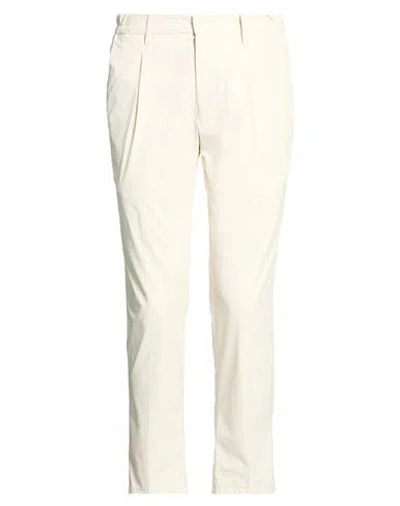 Exte Man Pants Ivory Size 36 Nylon, Elastane In Neutral