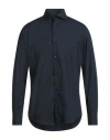 Exte Man Shirt Midnight Blue Size 16 ½ Cotton, Elastane In Black