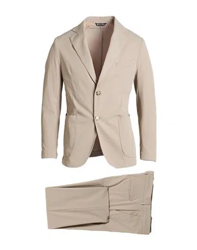 Exte Man Suit Beige Size 42 Polyester In Neutral
