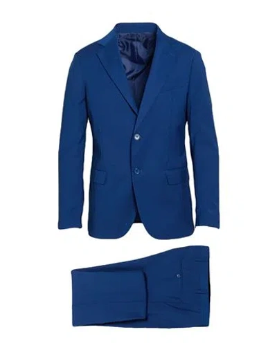 Exte Man Suit Blue Size 48 Wool