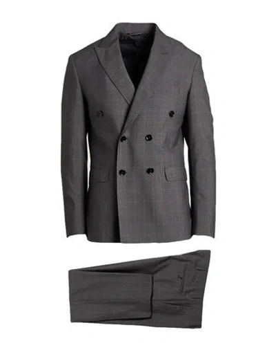 Exte Man Suit Grey Size 40 Wool In Gray