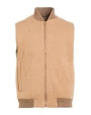 Exte Man Vest Camel Size 46 Polyester, Viscose, Elastane In Brown