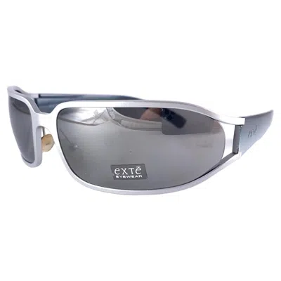 Pre-owned Exte Vintage  Ex 5 S Matte Silver Wrap Around Sunglasses 2001 Italy