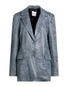 Exte Woman Blazer Slate Blue Size S Polyester, Elastane