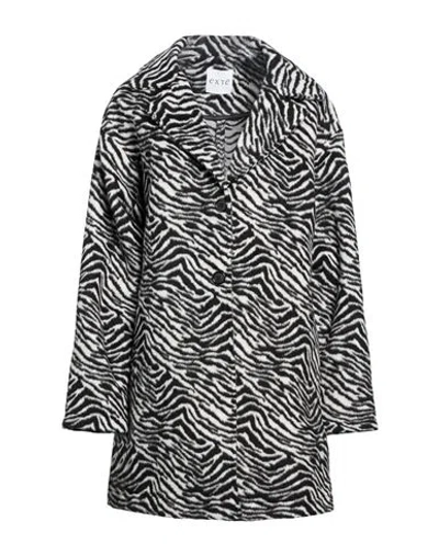 Exte Woman Coat Black Size M Polyester