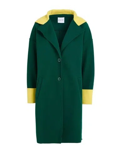 Exte Woman Coat Emerald Green Size 12 Polyester