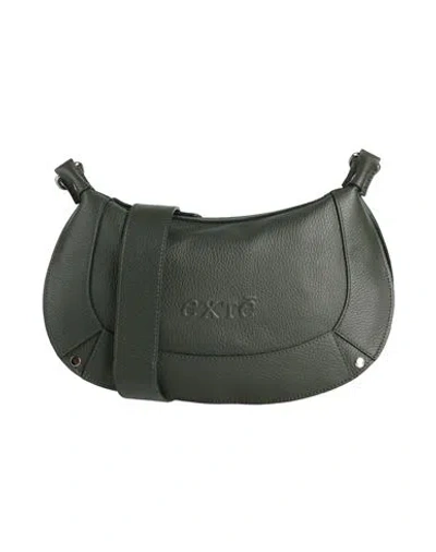 Exte Woman Cross-body Bag Dark Green Size - Leather