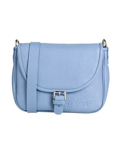 Exte Woman Cross-body Bag Slate Blue Size - Leather