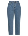 Exte Woman Denim Pants Blue Size 31 Cotton In Blue