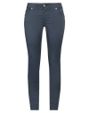 Exte Woman Pants Navy Size 4 Cotton, Elastane In Navy Blue