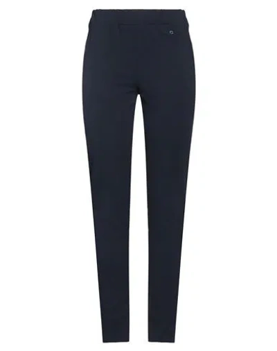 Exte Woman Pants Navy Size 8 Viscose, Polyamide, Elastic Fibres In Blue