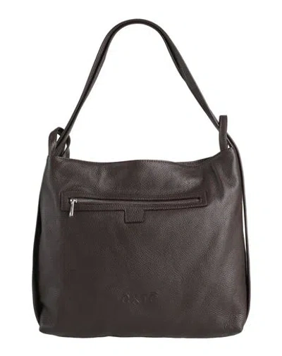 Exte Woman Shoulder Bag Dark Brown Size - Leather