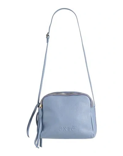 Exte Woman Shoulder Bag Slate Blue Size - Leather