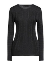 Exte Woman Sweater Charcoal Size Onesize Acrylic, Wool In Grey