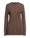 Exte Woman Sweater Khaki Size Onesize Acrylic, Wool In Beige