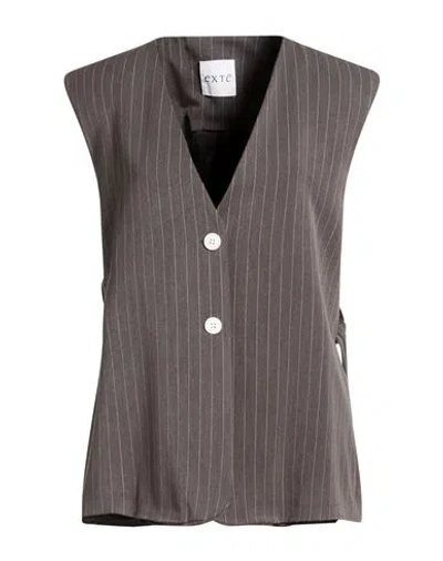 Exte Woman Tailored Vest Grey Size S Polyester, Viscose, Elastane