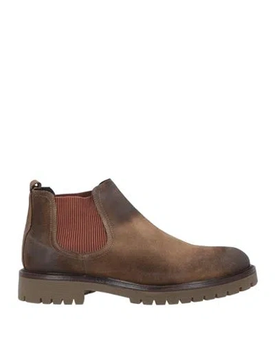 Exton Man Ankle Boots Brown Size 12 Soft Leather