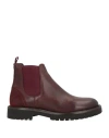 Exton Man Ankle Boots Burgundy Size 6 Leather
