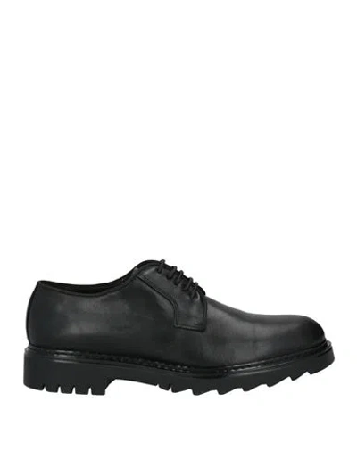 Exton Man Lace-up Shoes Black Size 9 Leather