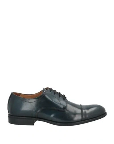 Exton Man Lace-up Shoes Blue Size 8 Leather
