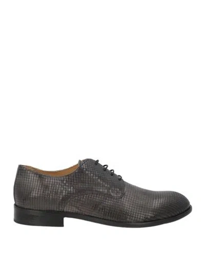 Exton Man Lace-up Shoes Grey Size 10 Leather