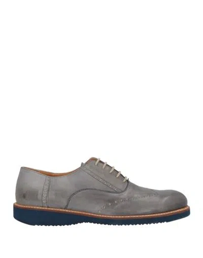 Exton Man Lace-up Shoes Grey Size 7 Leather In Gray