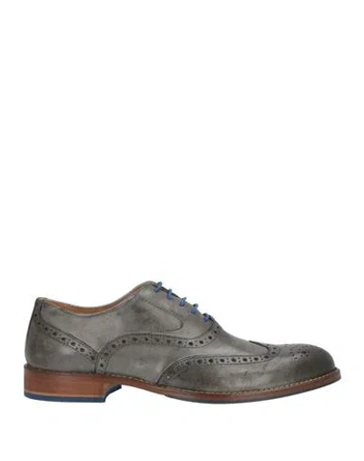 Exton Man Lace-up Shoes Gunmetal Size 6 Leather In Gray