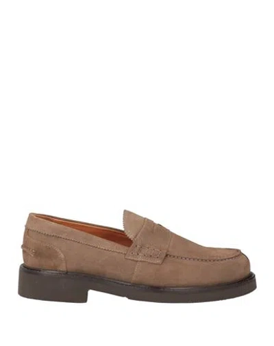 Exton Man Loafers Light Brown Size 10 Leather In Beige