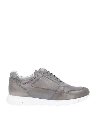 Exton Man Sneakers Grey Size 12 Leather In Gray