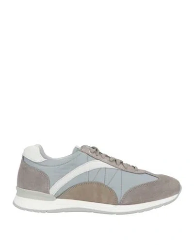 Exton Man Sneakers Grey Size 8 Leather, Textile Fibers In Gray