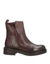 Exton Woman Ankle Boots Dark Brown Size 8 Calfskin In Brown