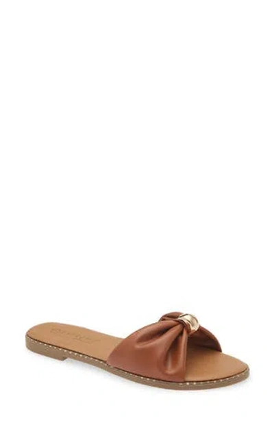 Extreme By Eddie Marc Calista Slide Sandal In Brown
