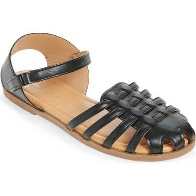 Extreme By Eddie Marc Kids' Basket Weave Sandal In Black