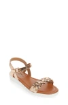 Extreme By Eddie Marc Kids' Braided Strap Sandal In Rose Gold