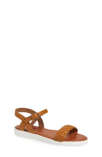 Extreme By Eddie Marc Kids' Braided Strap Sandal In Tan