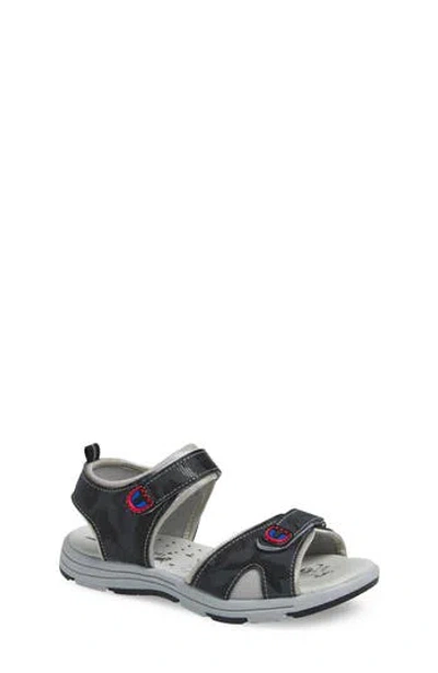 Extreme By Eddie Marc Kids' Camo Two Strap Sandal In Black