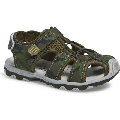 Extreme By Eddie Marc Kids' Camo Woven Sandal In Green