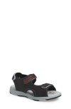 Extreme By Eddie Marc Kids' Double Strap Sandal In Black