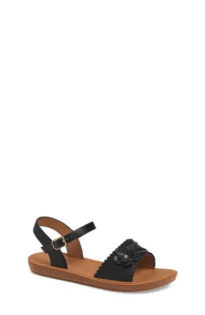 Extreme By Eddie Marc Kids' Flower Sandal In Black