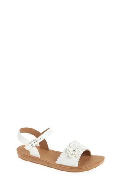 Extreme By Eddie Marc Kids' Flower Sandal In White