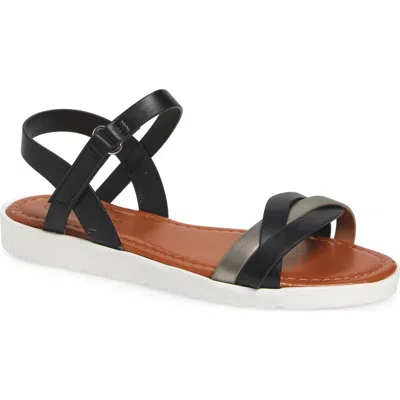 Extreme By Eddie Marc Kids' Metallic Strap Sandal In Black