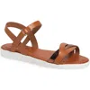 Extreme By Eddie Marc Kids' Metallic Strap Sandal In Tan