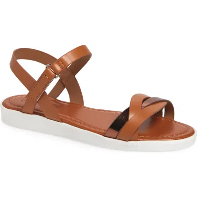 Extreme By Eddie Marc Kids' Metallic Strap Sandal In Tan
