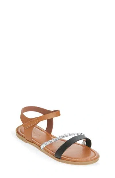 Extreme By Eddie Marc Kids' Metallic Twist Sandal In Black