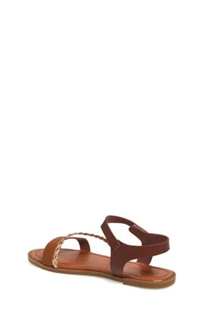Extreme By Eddie Marc Kids' Metallic Twist Sandal In Tan