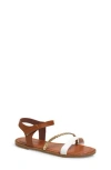 Extreme By Eddie Marc Kids' Metallic Twist Sandal In White