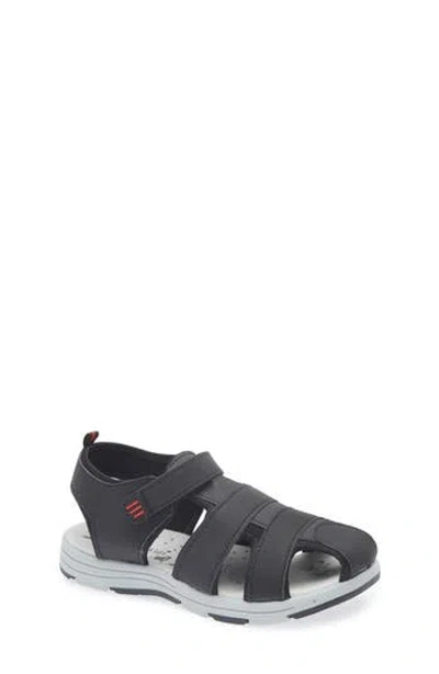 Extreme By Eddie Marc Kids' Solid Woven Sandal In Black