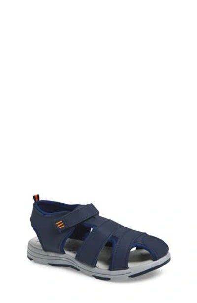 Extreme By Eddie Marc Kids' Solid Woven Sandal In Navy