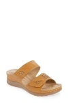 Extreme By Eddie Marc Laser Cut Wedge Sandal In Brown